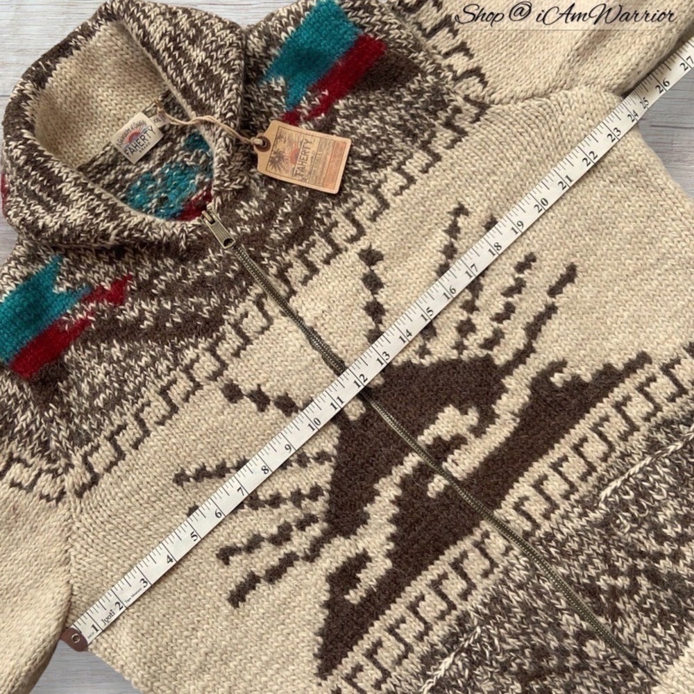 Faherty NWT Peruvian handknit sun & wave cardigan {PRICE FIRM} *shop@iamwarrior - Picture 10 of 12